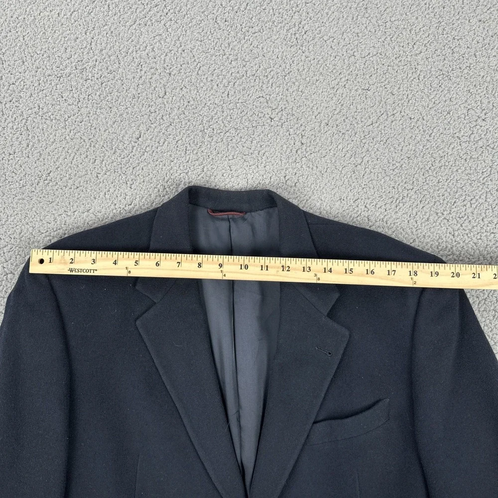 VTG 90s Hart Schaffner & Marx 100% Camel Hair Blazer 44 Navy Blue Made in USA